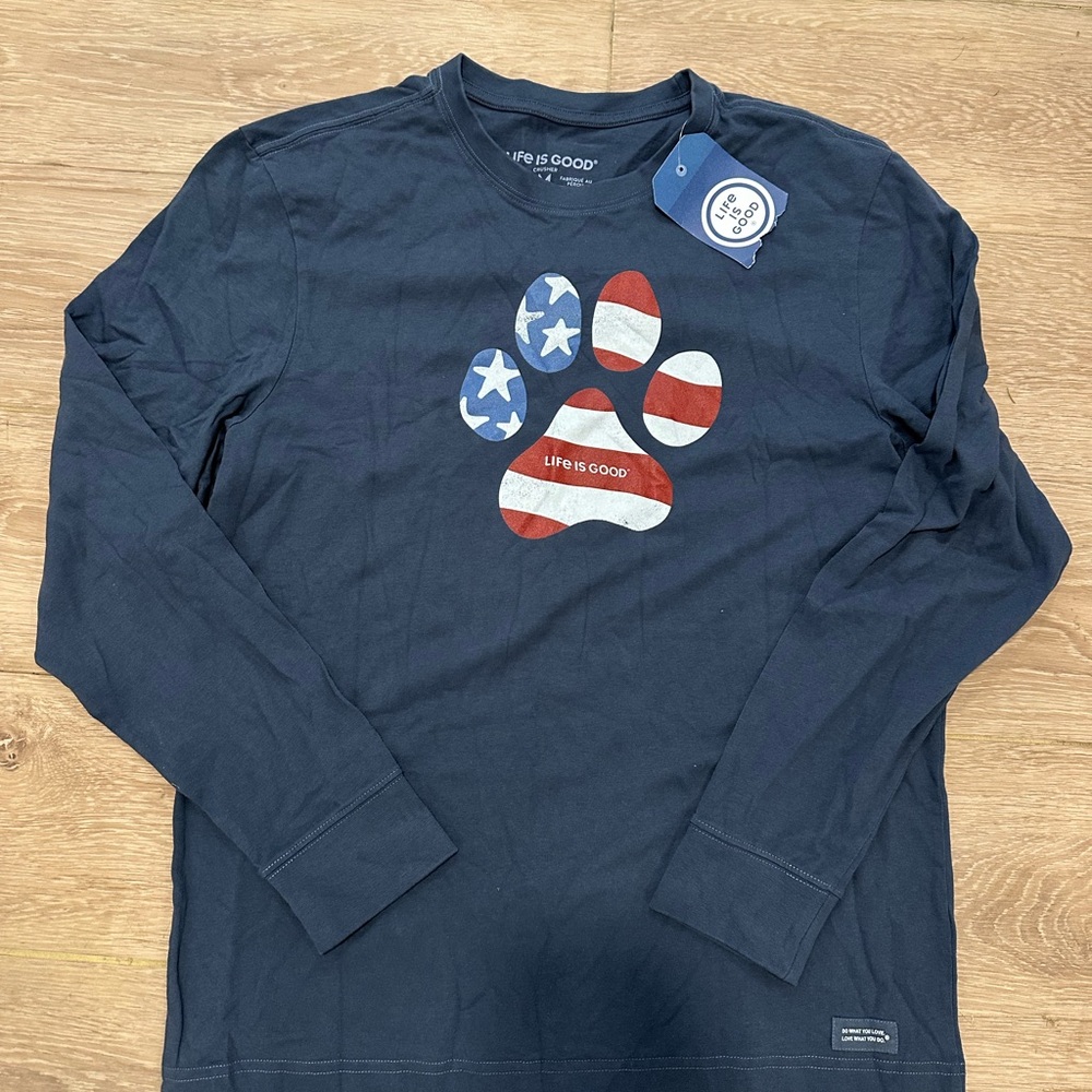 Life Is Good Dog Paw Men's Long sleeve Tee